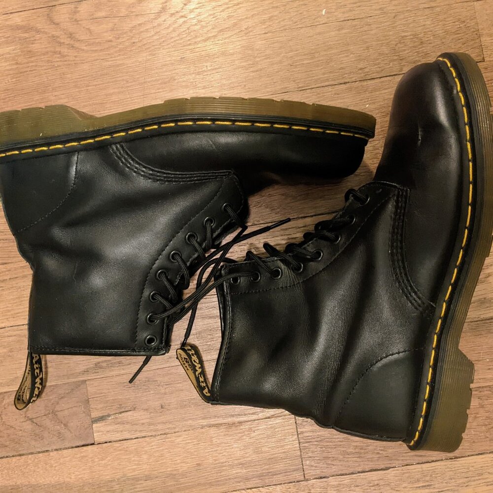 Dr. Martens Air Wair 1460 Industrial Black Soft Toe Work Combat Boots Mens 11